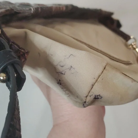 Brahmin Hillary Luminary Embossed Crossbody Snakeskin - Picture 11 of 16